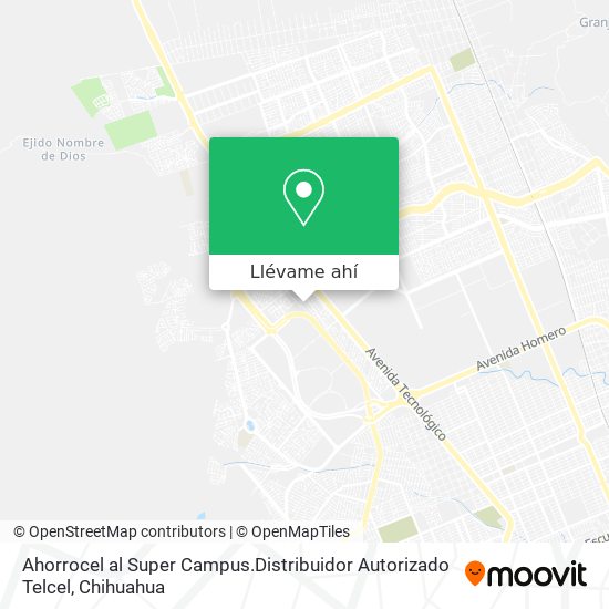 Mapa de Ahorrocel al Super Campus.Distribuidor Autorizado Telcel