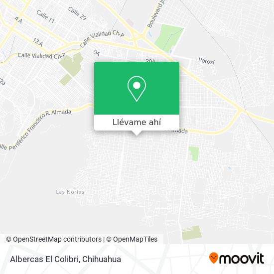 Cómo llegar a Albercas El Colibri en Aquiles Serdán en Autobús?