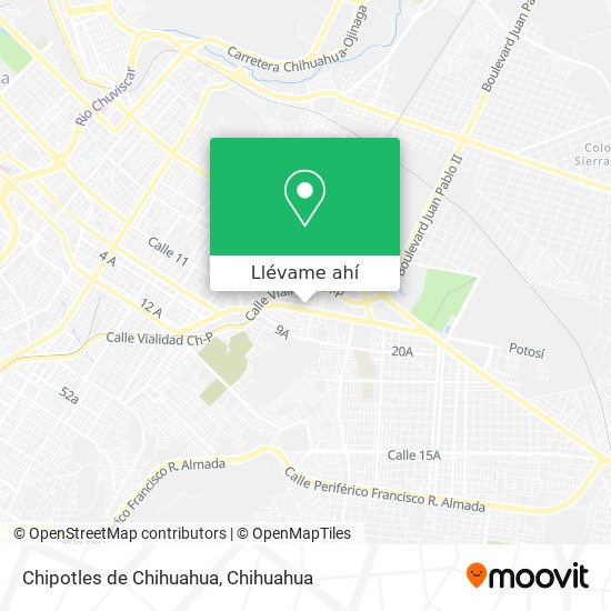 Mapa de Chipotles de Chihuahua