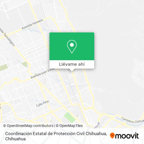 Mapa de Coordinación Estatal de Protección Civil Chihuahua