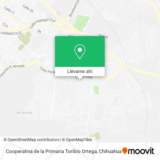Mapa de Cooperativa de la Primaria Toribio Ortega
