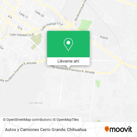 Mapa de Autos y Camiones Cerro Grande
