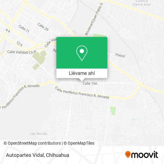 Mapa de Autopartes Vidal