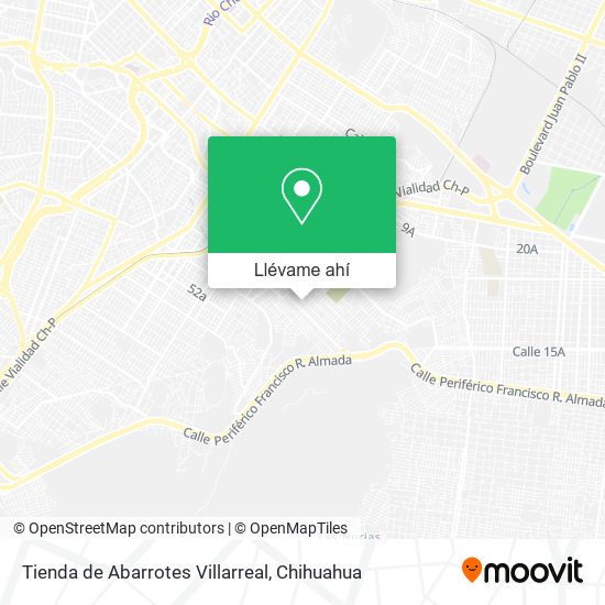 Mapa de Tienda de Abarrotes Villarreal