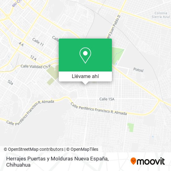 Mapa de Herrajes Puertas y Molduras Nueva España