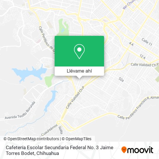Mapa de Cafetería Escolar Secundaria Federal No. 3 Jaime Torres Bodet