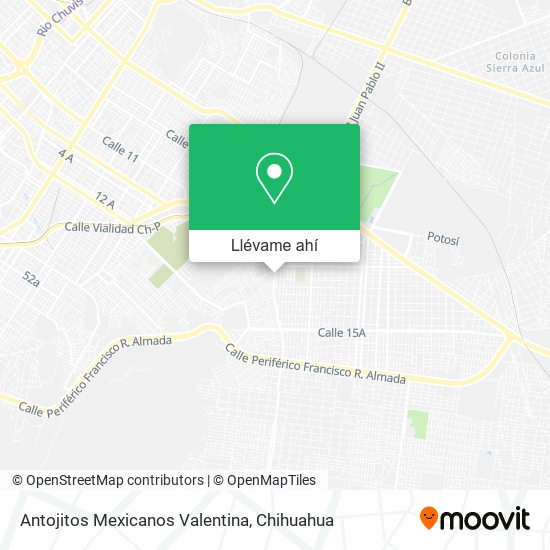 Mapa de Antojitos Mexicanos Valentina