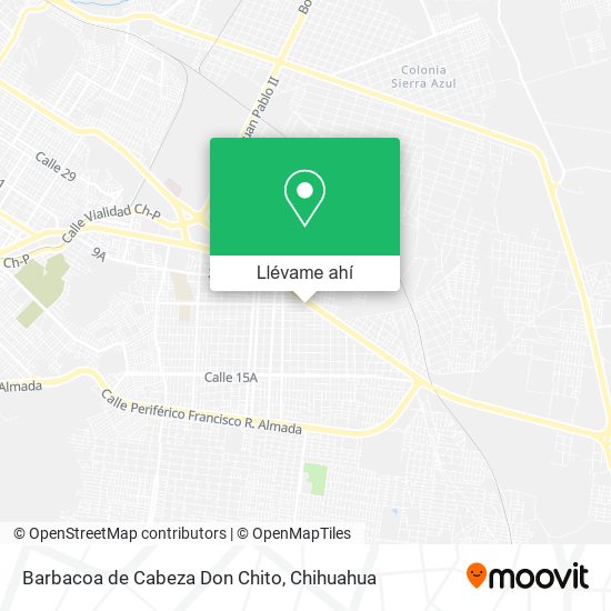 Mapa de Barbacoa de Cabeza Don Chito