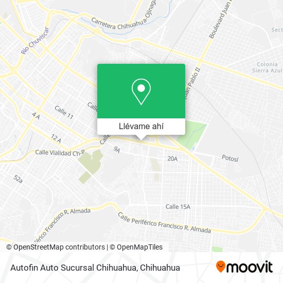 Mapa de Autofin Auto Sucursal Chihuahua