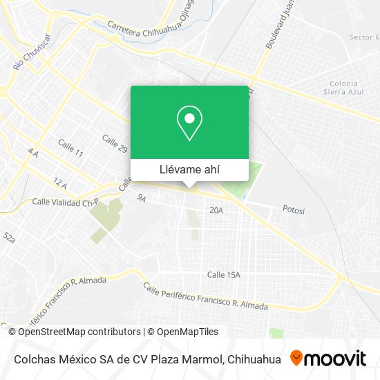 Mapa de Colchas México SA de CV Plaza Marmol