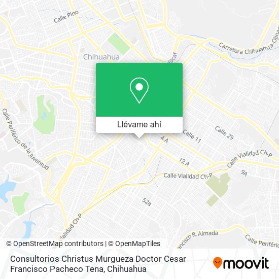 Mapa de Consultorios Christus Murgueza Doctor Cesar Francisco Pacheco Tena