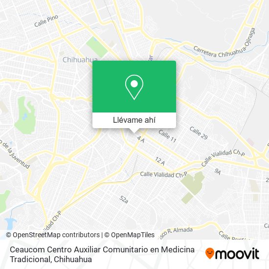 Mapa de Ceaucom Centro Auxiliar Comunitario en Medicina Tradicional