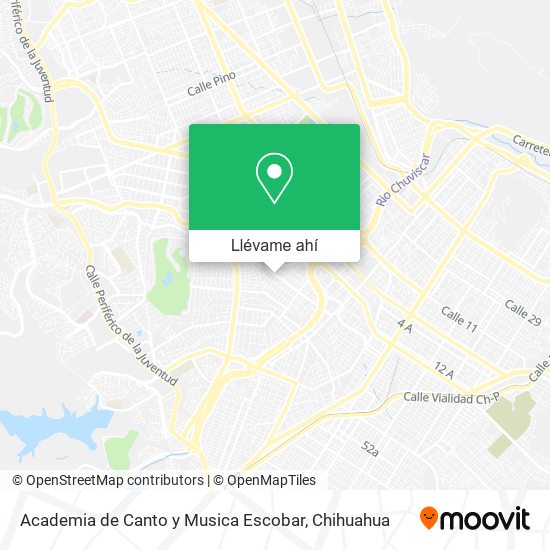 Mapa de Academia de Canto y Musica Escobar
