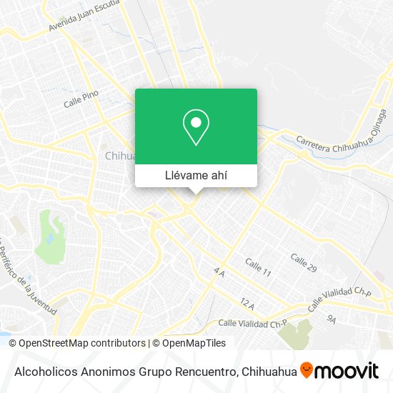 Mapa de Alcoholicos Anonimos Grupo Rencuentro