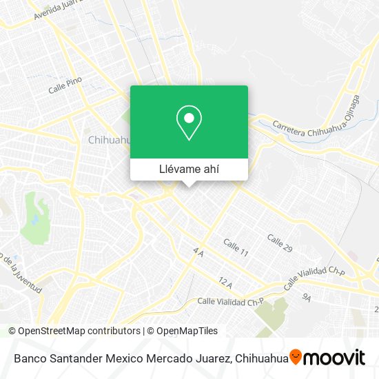 Mapa de Banco Santander Mexico Mercado Juarez
