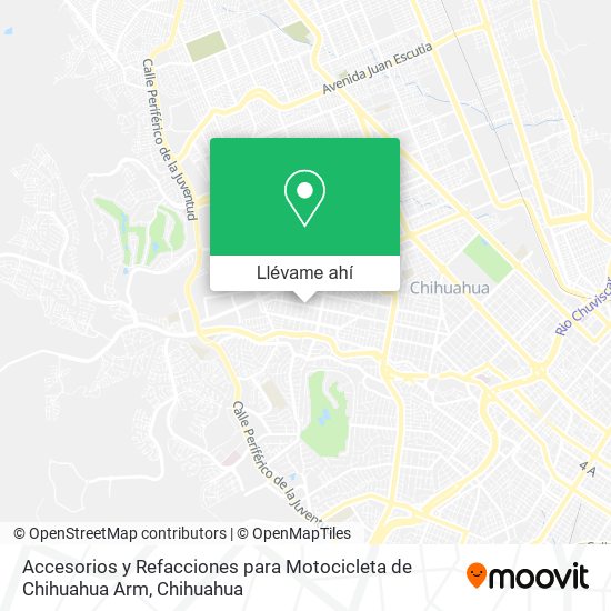 Mapa de Accesorios y Refacciones para Motocicleta de Chihuahua Arm