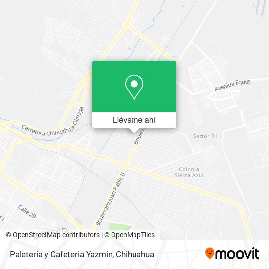 Mapa de Paleteria y Cafeteria Yazmin