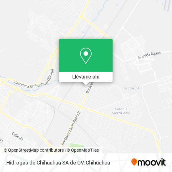 Mapa de Hidrogas de Chihuahua SA de CV