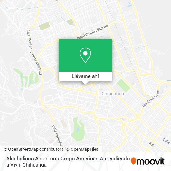 Mapa de Alcohólicos Anonimos Grupo Americas Aprendiendo a Vivir