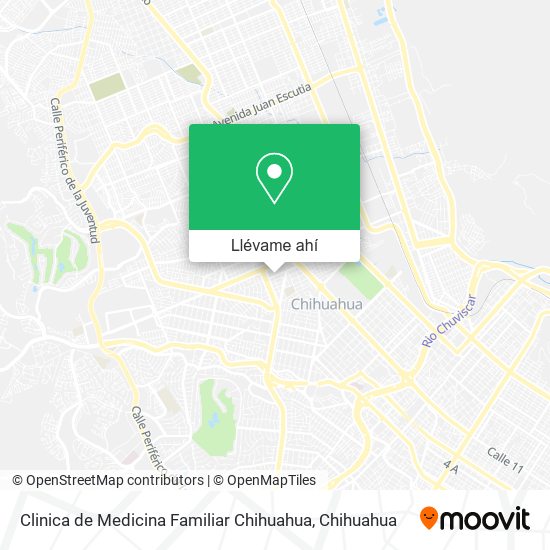 Mapa de Clinica de Medicina Familiar Chihuahua