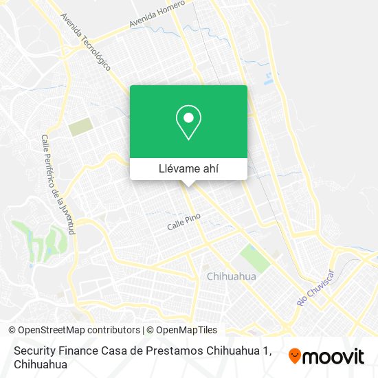 Mapa de Security Finance Casa de Prestamos Chihuahua 1