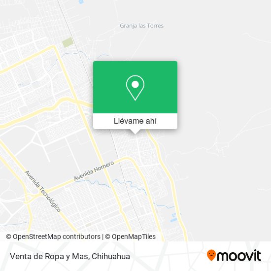 Mapa de Venta de Ropa y Mas