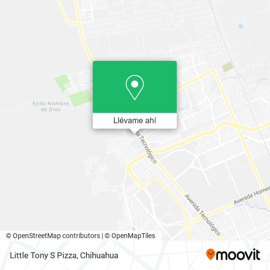 Mapa de Little Tony S Pizza