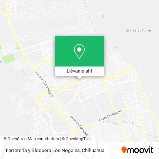 Mapa de Ferreteria y Bloquera Los Nogales