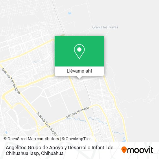 Mapa de Angelitos Grupo de Apoyo y Desarrollo Infantil de Chihuahua Iasp