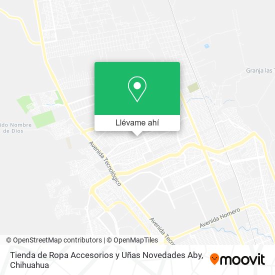 Mapa de Tienda de Ropa Accesorios y Uñas Novedades Aby