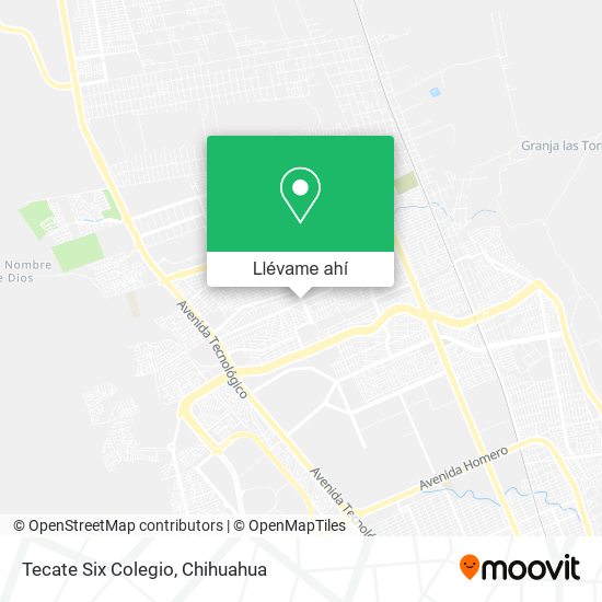 Mapa de Tecate Six Colegio