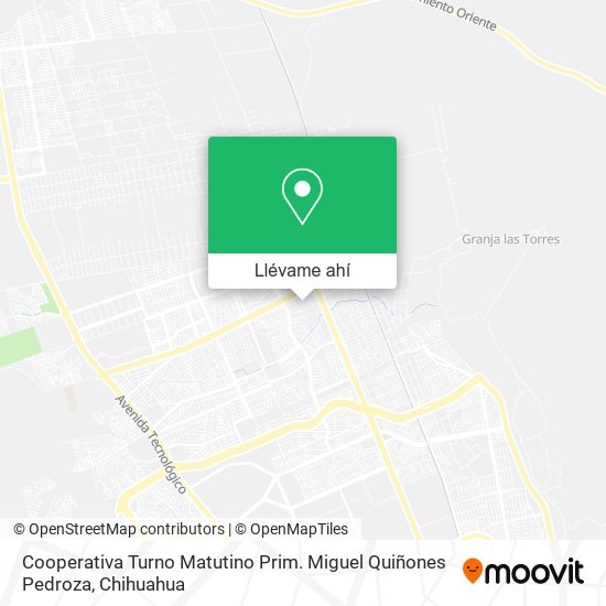 Mapa de Cooperativa Turno Matutino Prim. Miguel Quiñones Pedroza