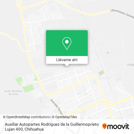 Mapa de Auxiliar Autopartes Rodriguez de la Guillermoprieto Lujan 400