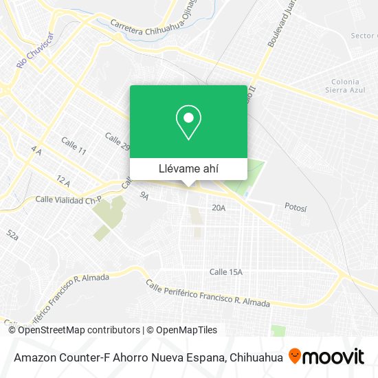 Mapa de Amazon Counter-F Ahorro Nueva Espana