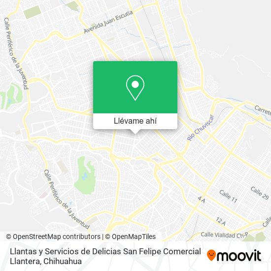 Mapa de Llantas y Servicios de Delicias San Felipe Comercial Llantera