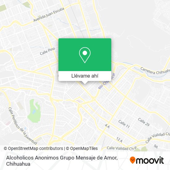 Mapa de Alcoholicos Anonimos Grupo Mensaje de Amor