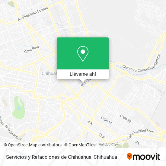 Mapa de Servicios y Refacciones de Chihuahua