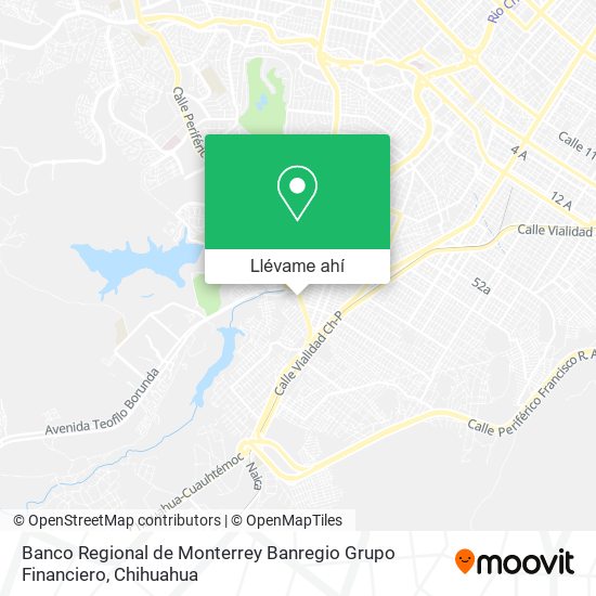 Mapa de Banco Regional de Monterrey Banregio Grupo Financiero