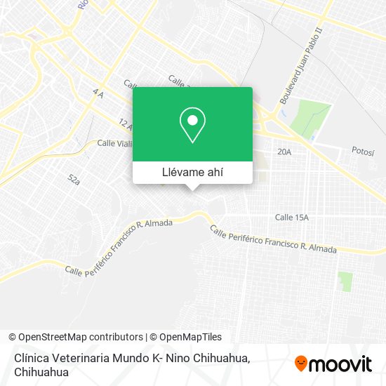 Mapa de Clínica Veterinaria Mundo K- Nino Chihuahua