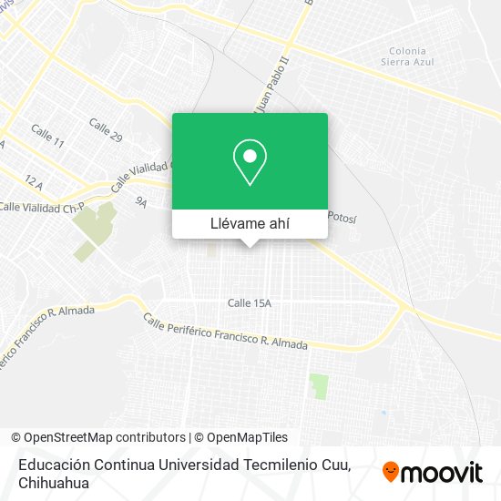 Mapa de Educación Continua Universidad Tecmilenio Cuu