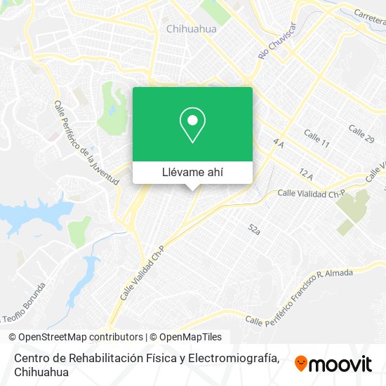 Mapa de Centro de Rehabilitación Física y Electromiografía