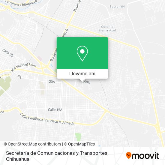 Mapa de Secretaría de Comunicaciones y Transportes