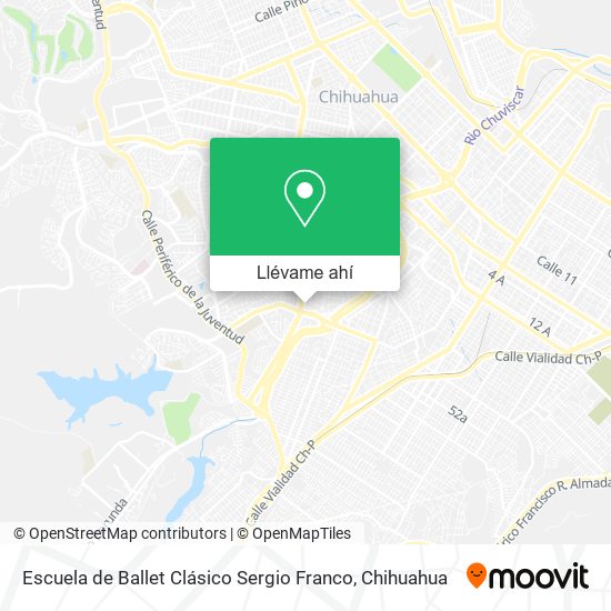 Mapa de Escuela de Ballet Clásico Sergio Franco