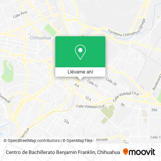 Mapa de Centro de Bachillerato Benjamín Franklin