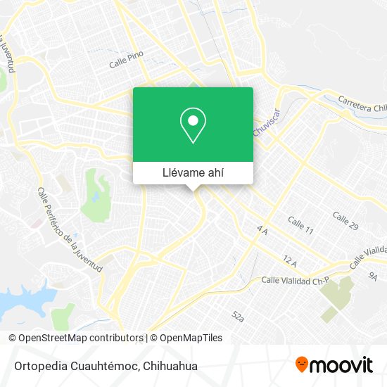 Mapa de Ortopedia Cuauhtémoc