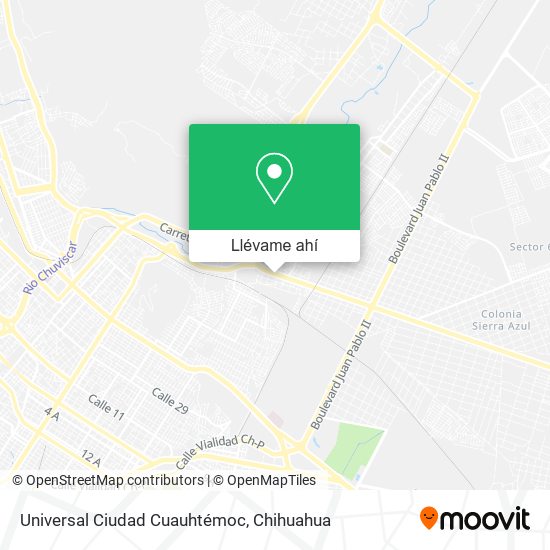 Mapa de Universal Ciudad Cuauhtémoc