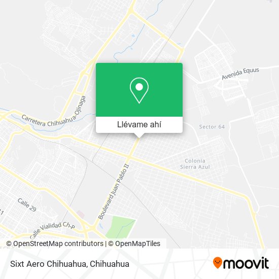 Mapa de Sixt Aero Chihuahua
