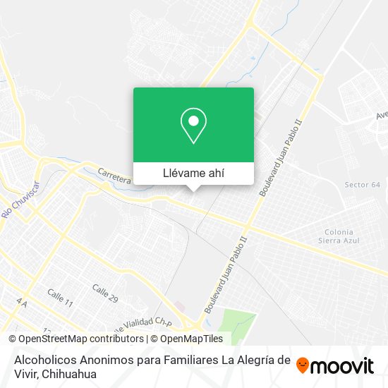 Mapa de Alcoholicos Anonimos para Familiares La Alegría de Vivir