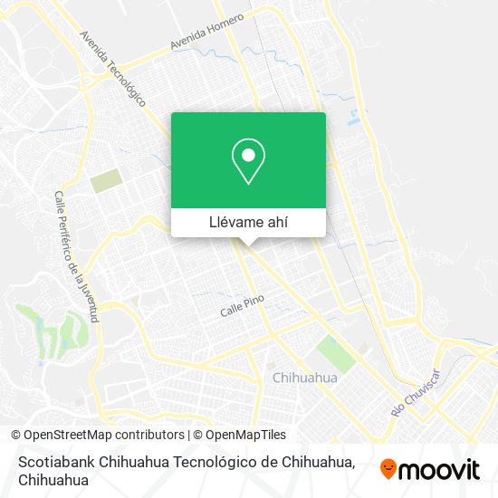 Mapa de Scotiabank Chihuahua Tecnológico de Chihuahua