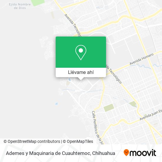 Mapa de Ademes y Maquinaria de Cuauhtemoc